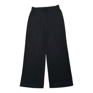 Citiknits Wide Leg Pants Womens M Black Pull On Stretch Career Slinky Travel